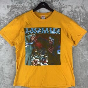 Supreme 2018 GZA Liquid Swords Graphic T-Shirt Men's Size Medium Double Sided